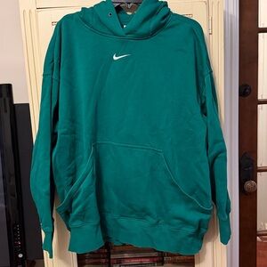 Nike Sweatshirt L Club Fleece Center Swoosh Logo Pullover Hoodie Loose ISSUES